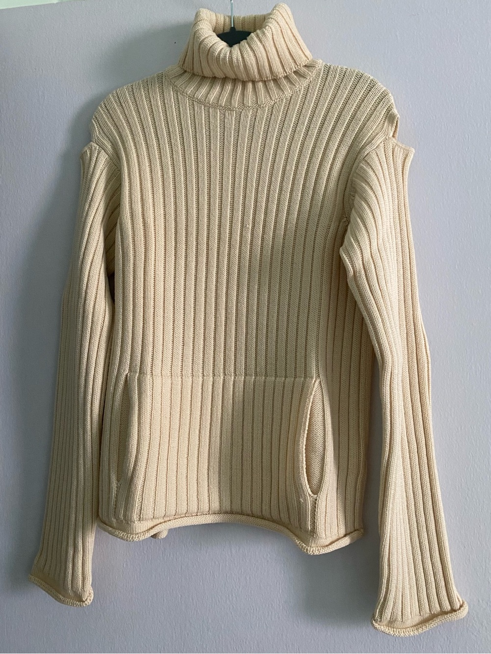 JEAN PAUL GAULTIER VINTAGE TURTLENECK 100% WOOL SWEATER, SIZE L, MADE IN ITALY